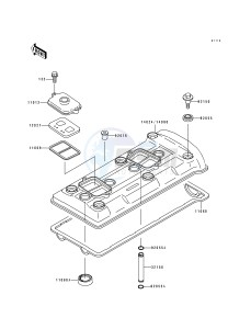 ZX 750 J [NINJA ZX-7] (J1-J2) [NINJA ZX-7] drawing CYLINDER HEAD COVER