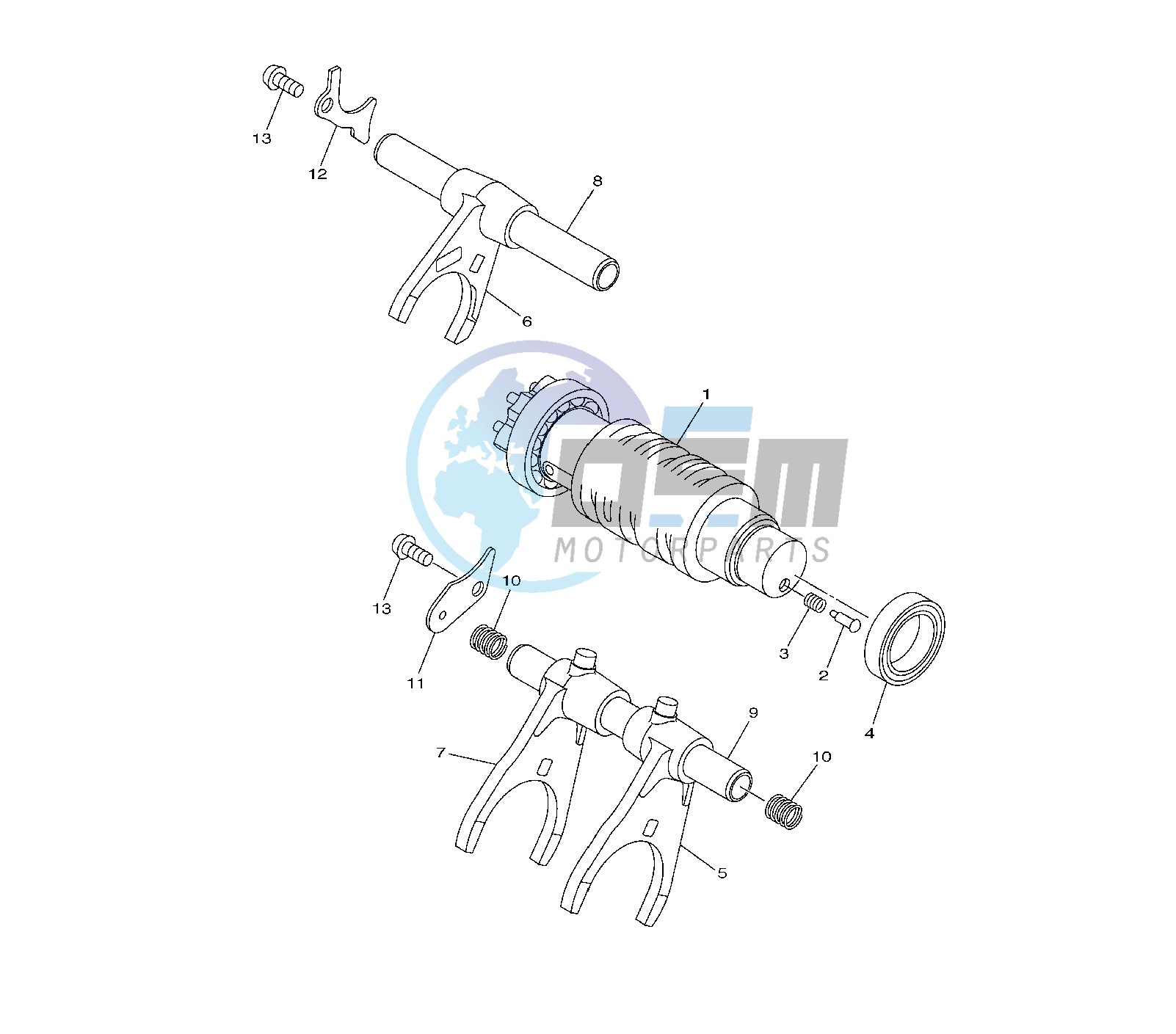 SHIFT CAM AND FORK