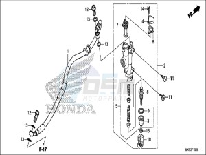 CRF450RH Europe Direct - (ED) drawing REAR BRAKE MASTER CYLINDER