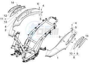 Beverly 125 drawing Side cover - Spoiler