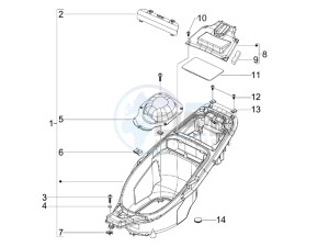 Runner 125 ST 4T E3 (EMEA) drawing Helmet huosing - Undersaddle