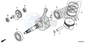 TRX500FE2F TRX500F Europe Direct - (ED) drawing CRANK SHAFT/PISTON