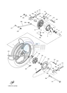 YZ250X (BJ41) drawing REAR WHEEL