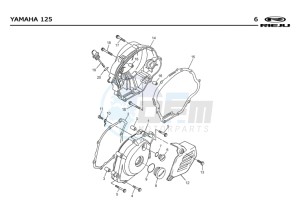 RS2-125-NACKED-PRO-GREY drawing ENGINE COVERS  Yamaha 125 4T EURO2