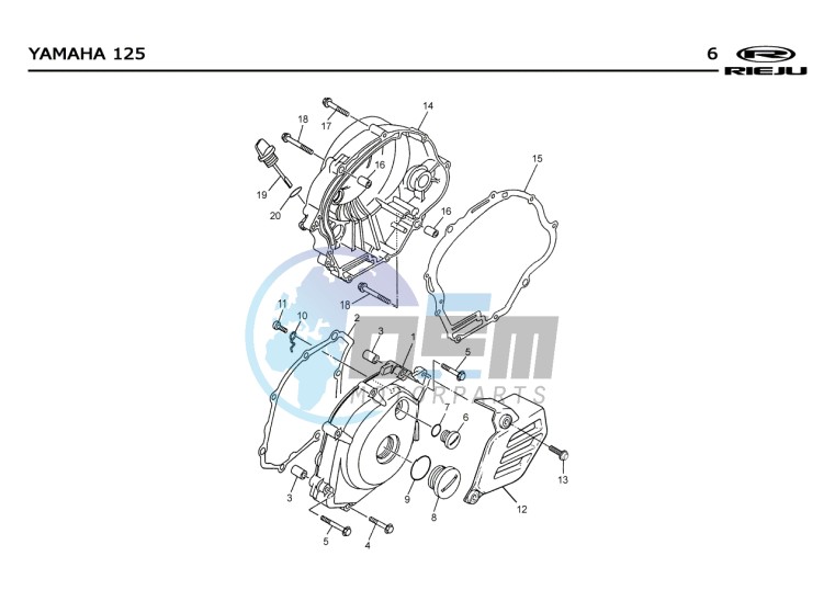 ENGINE COVERS  Yamaha 125 4T EURO2