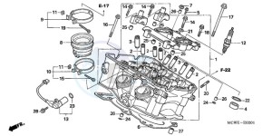 VFR8009 U / MME TWO drawing CYLINDER HEAD (REAR)