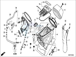 CRF250RH Europe Direct - (ED) drawing AIR CLEANER