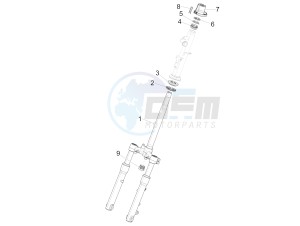 Liberty 125 iGet 4T 3V ie ABS (EMEA) drawing Fork/steering tube - Steering bearing unit