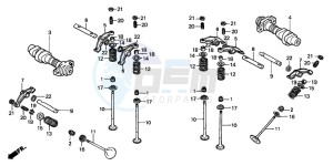 VT750C2 drawing CAMSHAFT/VALVE