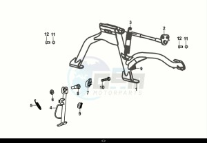 FIDDLE IV 125 (XG12WW-IT) (E5) (M1) drawing MAIN STAND - SIDE STAND