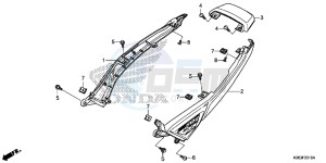 MSX125F MSX125 UK - (E) drawing REAR COWL