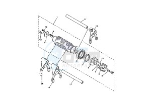 XV A WILD STAR 1600 drawing SHIFT CAM-FORK