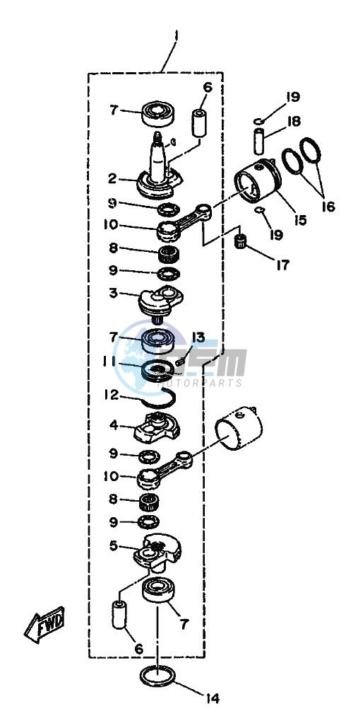 CRANKSHAFT--PISTON