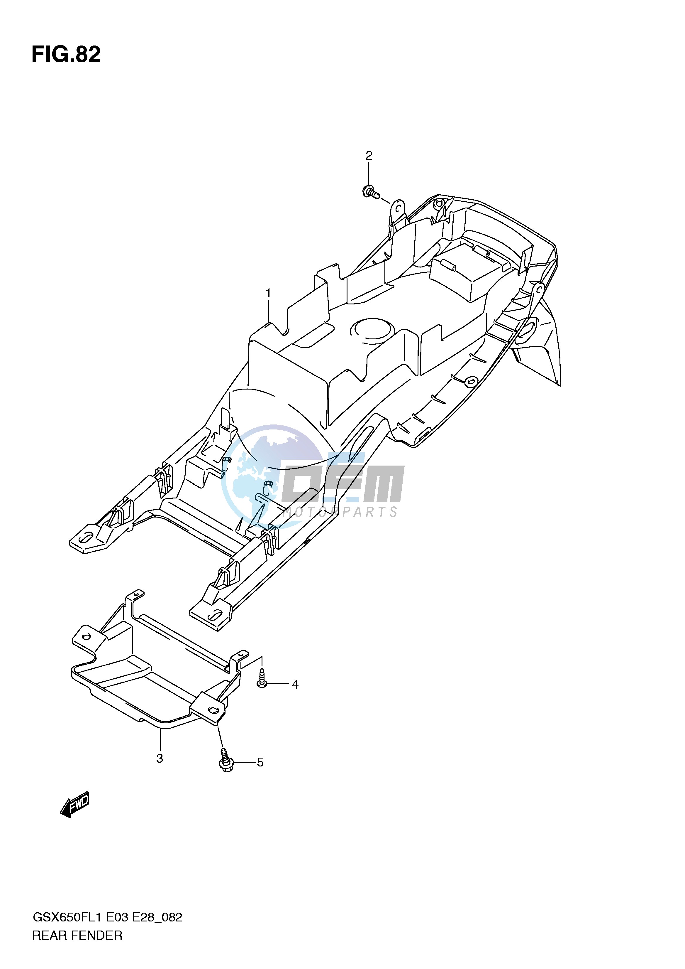 REAR FENDER (GSX650FL1 E28)