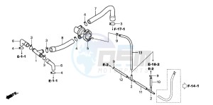 CB600F2 HORNET S drawing AIR INJECTION CONTROL VALVE