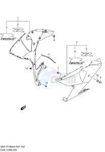 GSX-R1000 drawing SIDE COWLING (MODEL K9)