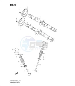 GSF650/S drawing CAM SHAFT - VALVE