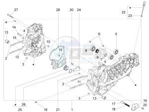 Beverly 125 RST 4T 4V ie E3 drawing Crankcase