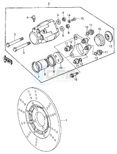 KZ 440 D [LTD BELT] (D1) [LTD BELT] drawing FRONT BRAKE -- 80 D1- -