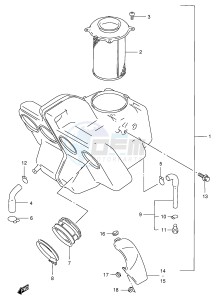 GSX400 (E30) drawing AIR CLEANER