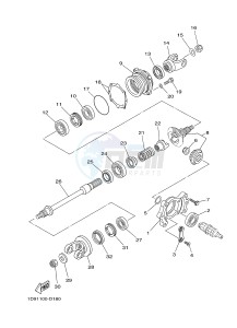 YFM450FWAD YFM45FGPHD GRIZZLY 450 IRS (1CTX 1CTY) drawing MIDDLE DRIVE GEAR