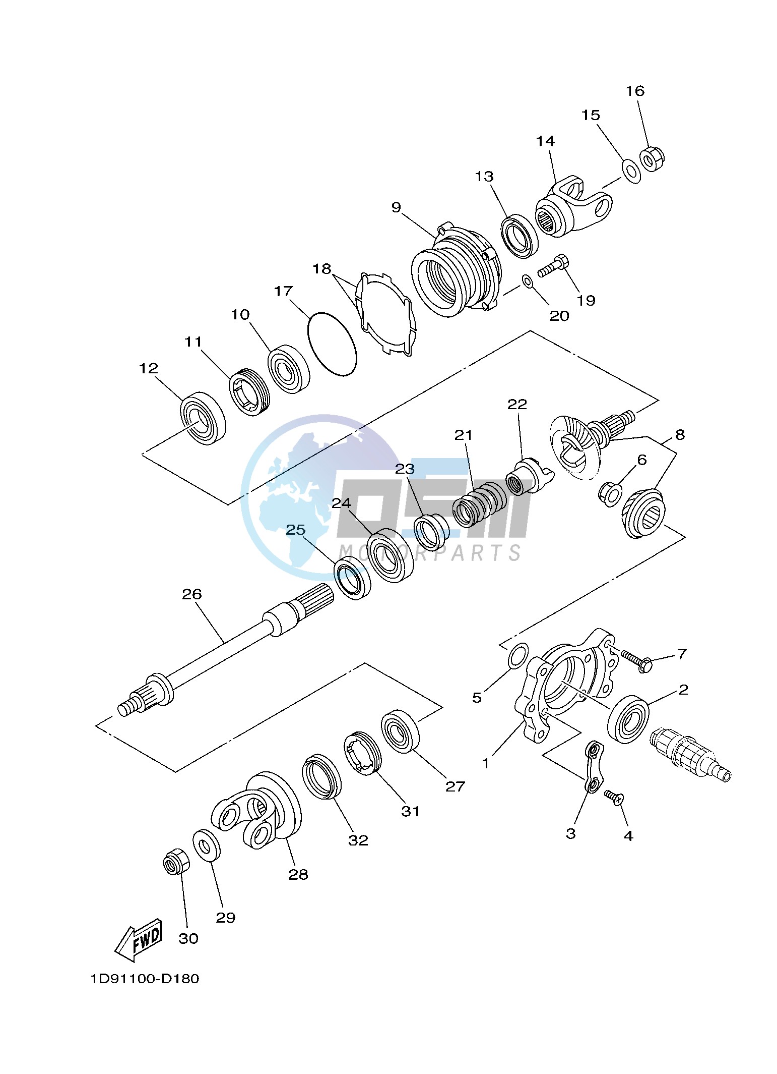 MIDDLE DRIVE GEAR