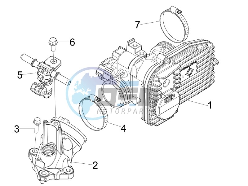 Throttle body - Injector - Union pipe