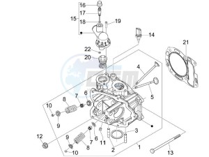 BEVERLY 300 IE ABS E4 (APAC) drawing Cylinder head unit - Valve