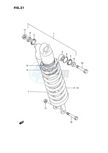 RM125 (E3) drawing SHOCK ABSORBER (MODEL N)