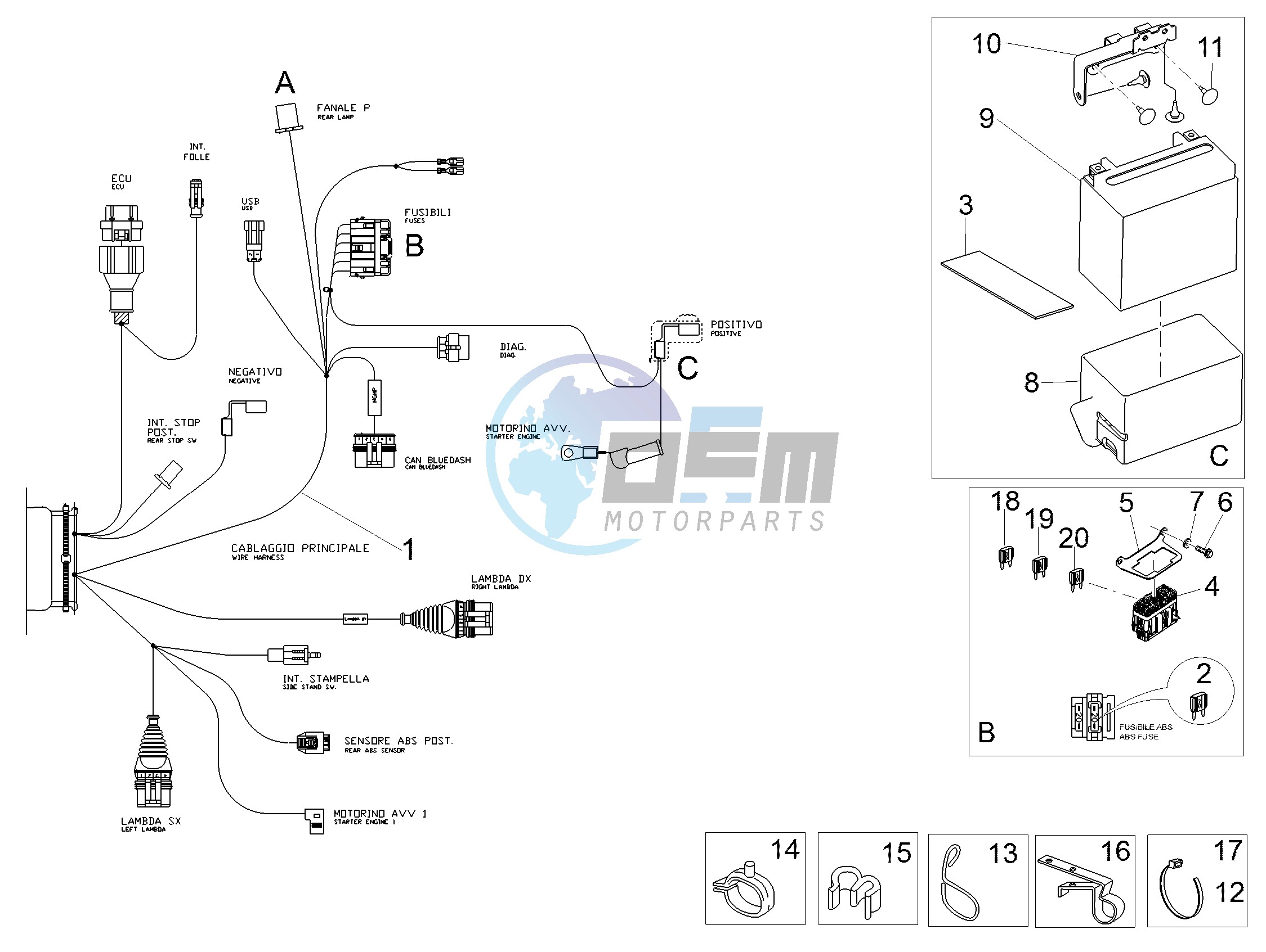 Rear electrical system