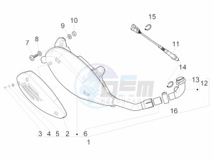 GTV 300 4T 4V ie Touring (NAFTA, APAC) (CN, USA) drawing Silencer