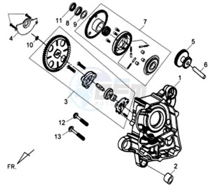 SYMPHONY 125 SR drawing CRANKCASERIGHT / OILPUMP