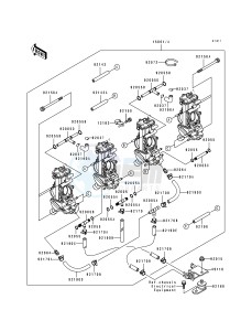 ZX 750 M [NINJA ZX-7R] (M1-M2) [NINJA ZX-7R] drawing CARBURETOR