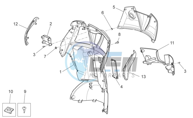 Front body - Internal shield