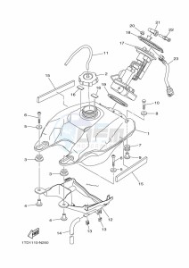 YFZ450R (BKD5) drawing FUEL TANK