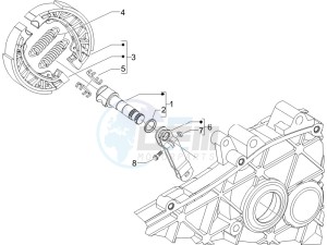 Liberty 150 4t 2v ie e3 (Vietnam) drawing Rear brake - Brake jaw