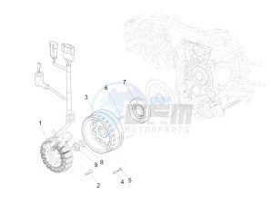 MP3 500 Sport Business ABS (NAFTA) drawing Flywheel magneto