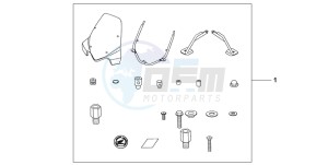 NES125 drawing WINDSHIELD @125