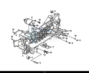 JET 14 (45 KM/H) (XC05W1-EU) (E4) (L8-M0) drawing L. CRANK CASE