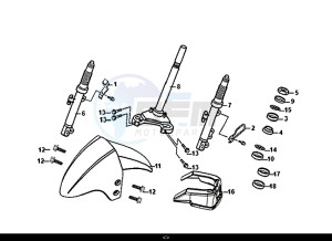 ORBIT III 50 (45 KM/H) (XE05W1-EU) (L8-M0) drawing STEERING STEM FRONT CUSHION