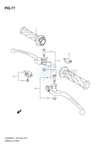 GSX650F (E3-E28) Katana drawing HANDLE LEVER (GSX650FL1 E28)