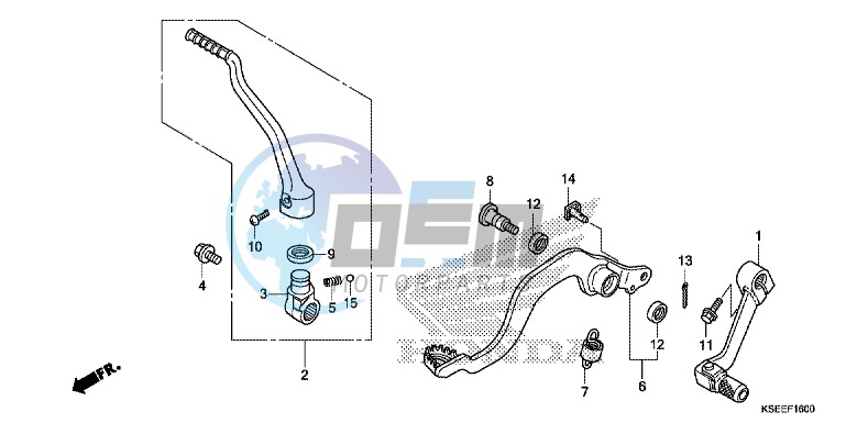 PEDAL/KICK STARTER ARM