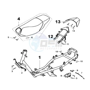 FIGHT RIX drawing FRAME AND SADDLE