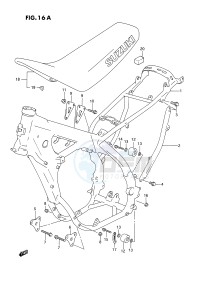 RM250 (E3) drawing FRAME - SEAT (MODEL R S)