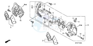 CB600F39 UK - (E / MKH ST) drawing FRONT BRAKE CALIPER (CB600F/F3)