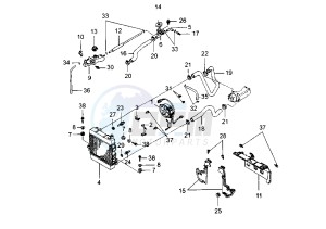 SV - 250 cc drawing COOLING SYSTEM