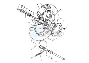 TT K 600 drawing REAR WHEEL