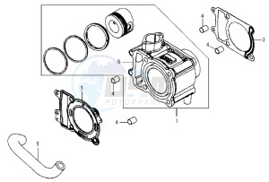 HD 200 drawing CYLINDER MET PISTON / CYLINDER GASKETS TOP AND BOTTOM