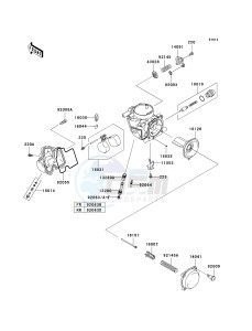 KVF 750 A [BRUTE FORCE 750 4X4] (A1) A1 drawing CARBURETOR PARTS