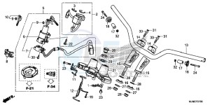 VFR800XF CrossRunner 2ED drawing HANDLE PIPE/TOP BRIDGE